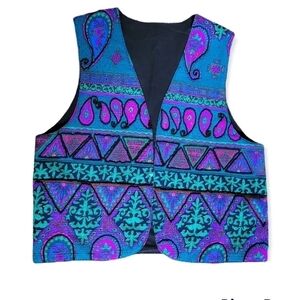 EMBROIDERED Vest | size MEDIUM